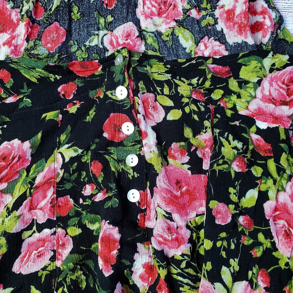 Free People Romper Floral Backless - Picture 4 of 9